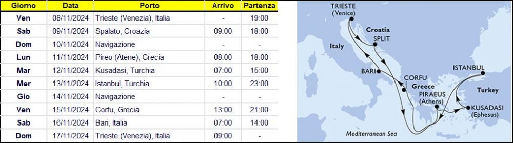 crociera msc splendida grecia turchia relax vacanza