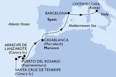 CANARIE CROCIERA MSC OCEANO RELAX DIVERTIMENTO AUTUNNO VIAGGI MSC